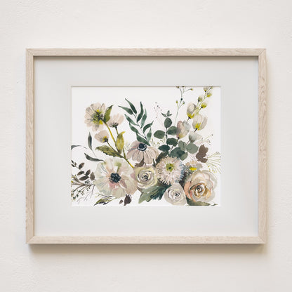 Muted Art Print, 8x10" with mat and frame