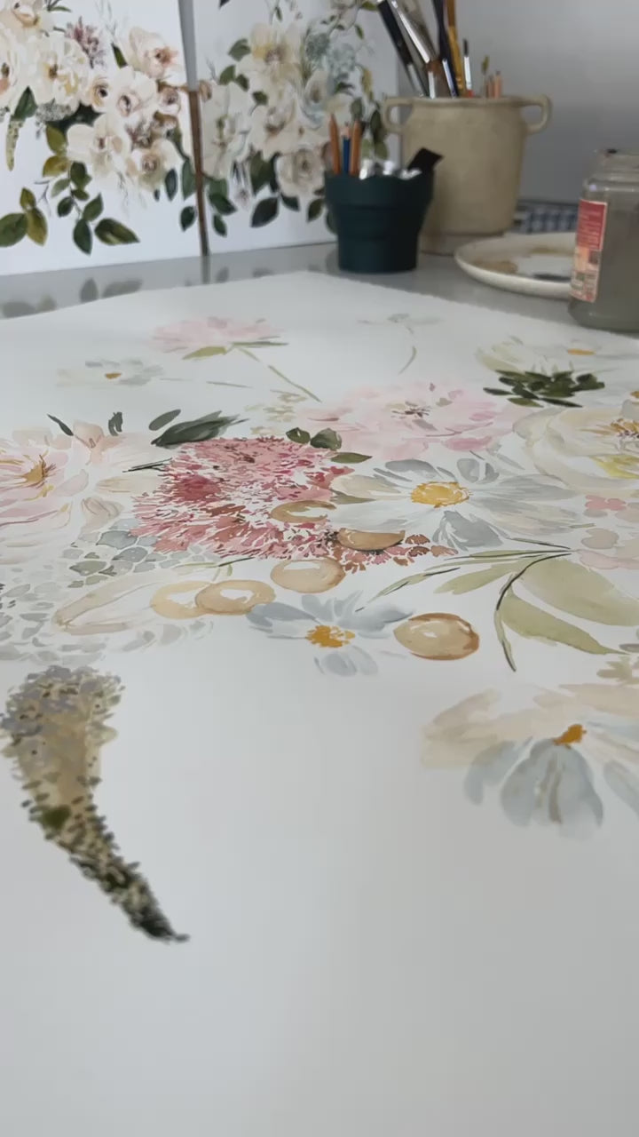 Painting Process video reel of Breath Watercolour painting